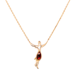 Collier "la Sardaniste" Grenat de Perpignan poire 8x5mm