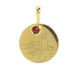 Pendentif Collioure Grenat de Perpignan rond 4mm