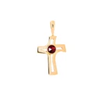 Croix Asymétrique Grenat de Perpignan rond 6mm